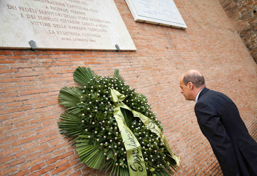 Nicola Zingaretti commemora la Resistenza a Porta San Paolo